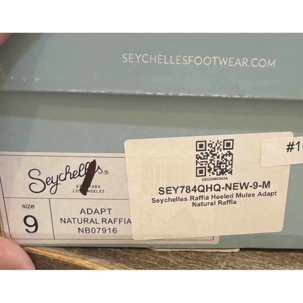 Seychelles Adapt Raffia Mules Sandal Natural Size 9 Beachy Coastal Neutral - Picture 10 of 11